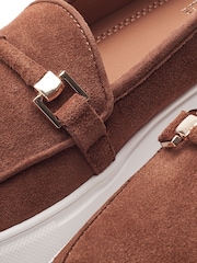 Moda in Pelle Brown Ettala Wedge Hybrid Loafer Trainers - Image 3 of 4