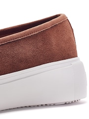 Moda in Pelle Brown Ettala Wedge Hybrid Loafer Trainers - Image 4 of 4