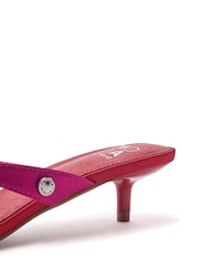 Moda in Pelle Pink Melodi Kitten Heel Toe Post Sandals - Image 4 of 4