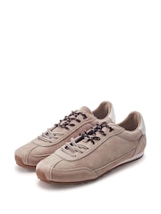 Moda in Pelle Natural Suede Ares Trainers With Contrast Laces - Image 2 of 4