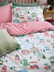 Furn Multi Winter Woodland Reversible Christmas Duvet Cover and Pillowcase Set - Image 3 of 4