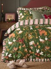 Furn Twelve Days Reversible Christmas Duvet Cover and Pillowcase Set - Imagen 4 de 4