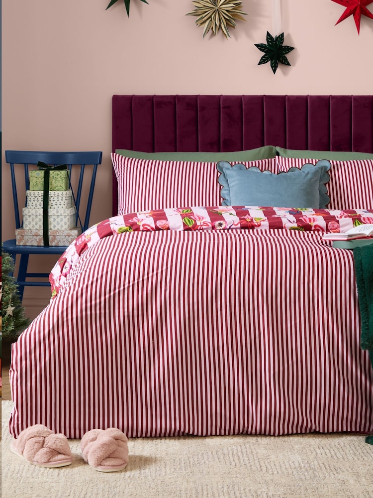 Furn Berry Christmas Ornaments Reversible Duvet Cover and Pillowcase Set - Image 2 of 4 Furn Berry Christmas Ornaments Reversible Duvet Cover and Pillowcase Set - Image 2 of 4