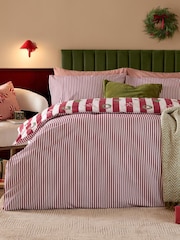 Furn Christmas Icon Stripe Reversible Duvet Cover and Pillowcase Set - Bild 2 von 4