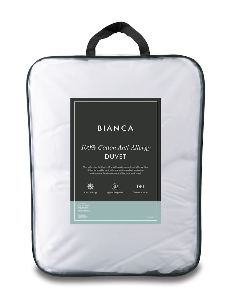 Bianca 180TC Cotton Anti Allergy White Duvet - 画像 4 / 4