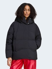 adidas Black Helionic Down Puffer Hooded Jacket - Image 1 of 6