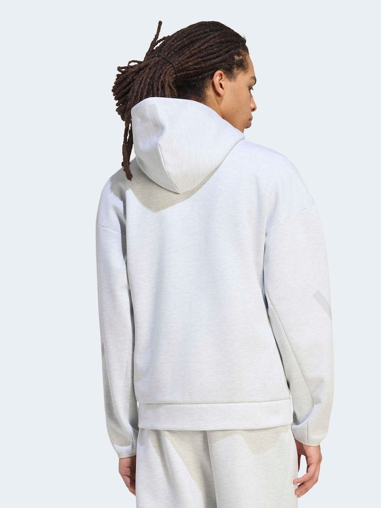 adidas Grey Z.N.E. Full Zip Track Top - Image 2 of 6 adidas Grey Z.N.E. Full Zip Track Top - Image 2 of 6