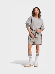 adidas Originals Grey Essentials Crew Neck Long Fleece OS Sweatshirt - Image 3 of 6