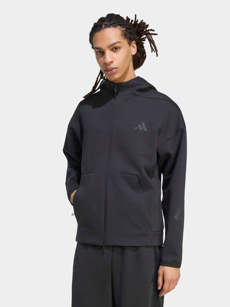 adidas Black Z.N.E. Full Zip Track Top - Image 1 of 5