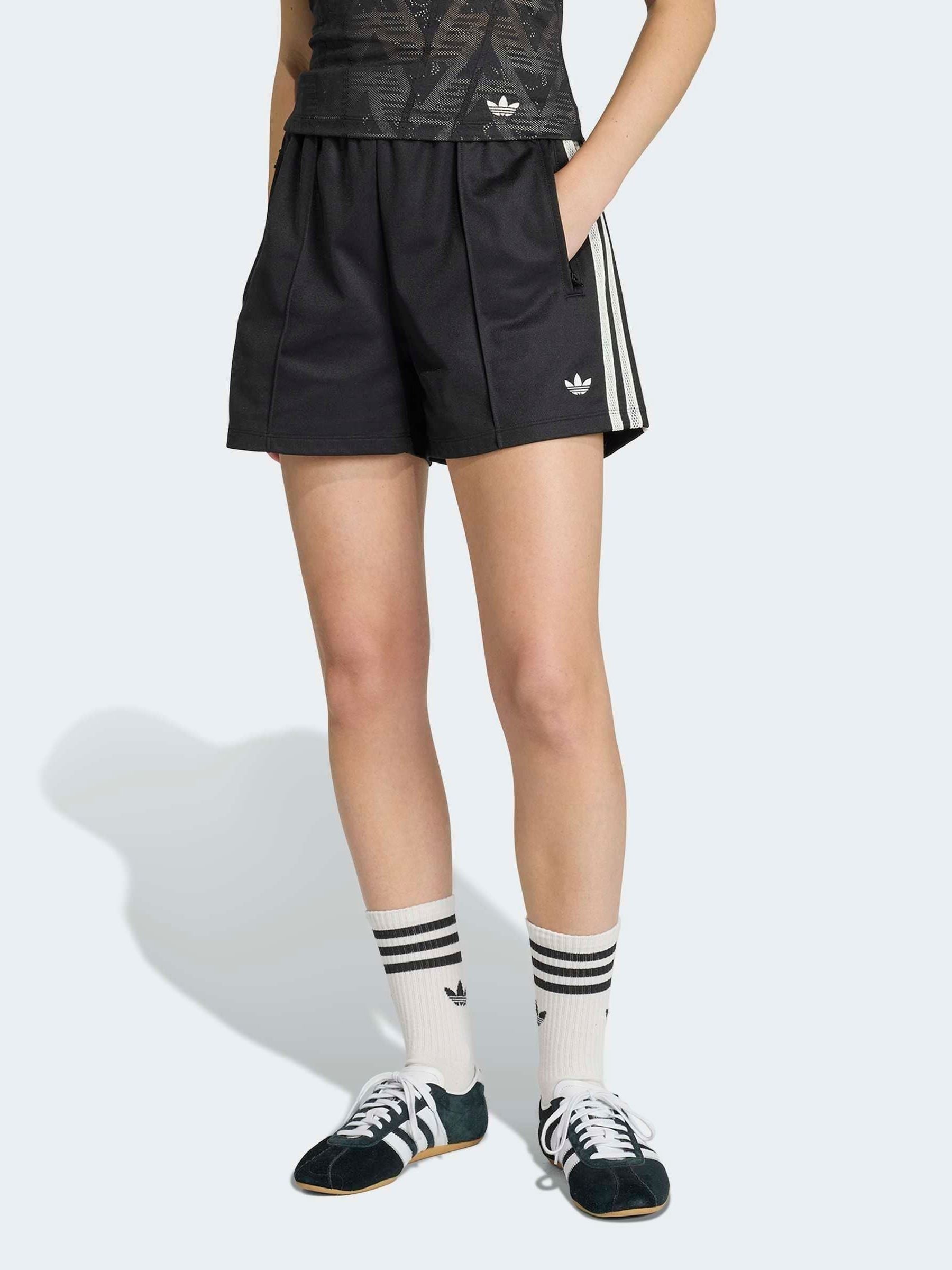Buy adidas originals Black Sprinter Shorts With Knitted Crochet