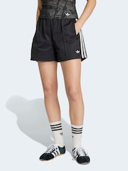 adidas originals Black Sprinter Shorts With Knitted Crochet Details - Image 1 of 6
