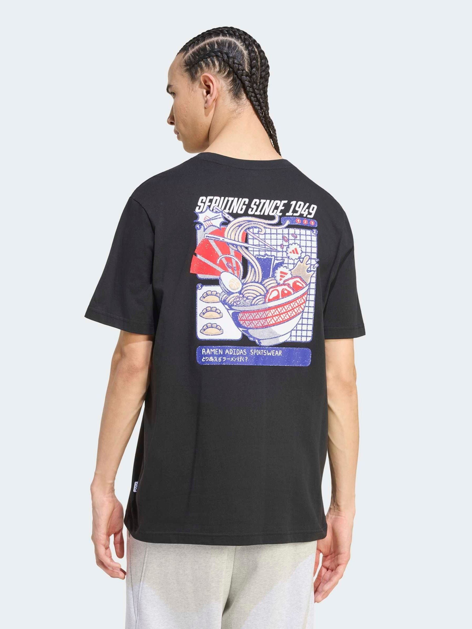 Buy adidas Black Ramen Graphic T-Shirt from Next USA