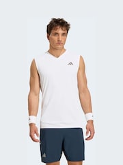 adidas White Tennis Climacool Sleeveless T-Shirt - Image 1 of 6