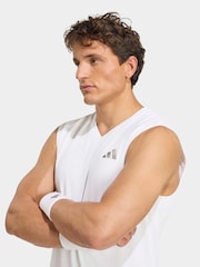 adidas White Tennis Climacool Sleeveless T-Shirt - Image 4 of 6