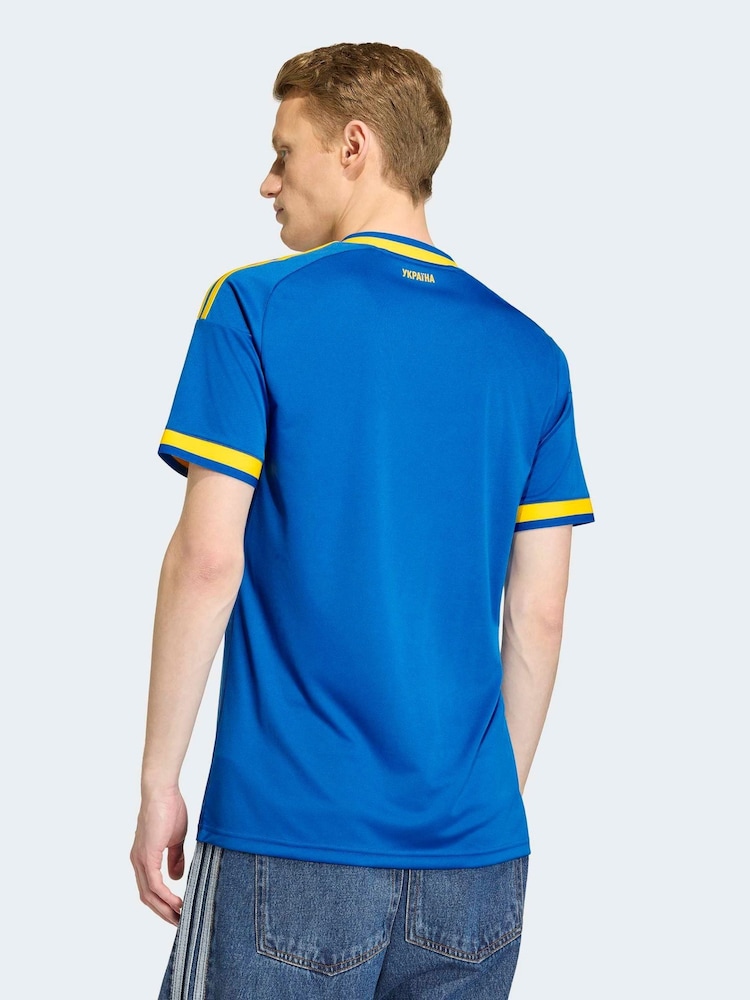 adidas Blue Ukraine 26 Away Jersey - Image 2 of 7 adidas Blue Ukraine 26 Away Jersey - Image 2 of 7