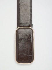 Friends Like These Chocolate Brown Covered Buckle Belt - Image 6 of 6