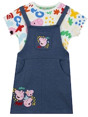 Character Blue Peppa Pig T-Shirt And Pinafore Set - Image 1 of 10