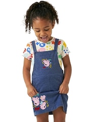 Character Blue Peppa Pig T-Shirt And Pinafore Set - Image 9 of 10
