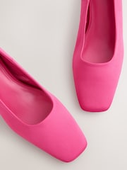 Pink Forever Comfort® Satin Block Court Heels - Image 10 of 11