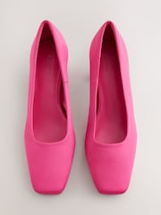Pink Forever Comfort® Satin Block Court Heels - Image 8 of 11