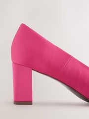 Pink Forever Comfort® Satin Block Court Heels - Image 9 of 11