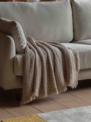 Gallery Home Natural Smooth Touch Waffle Throw 1300x1700mm - Image 1 of 5