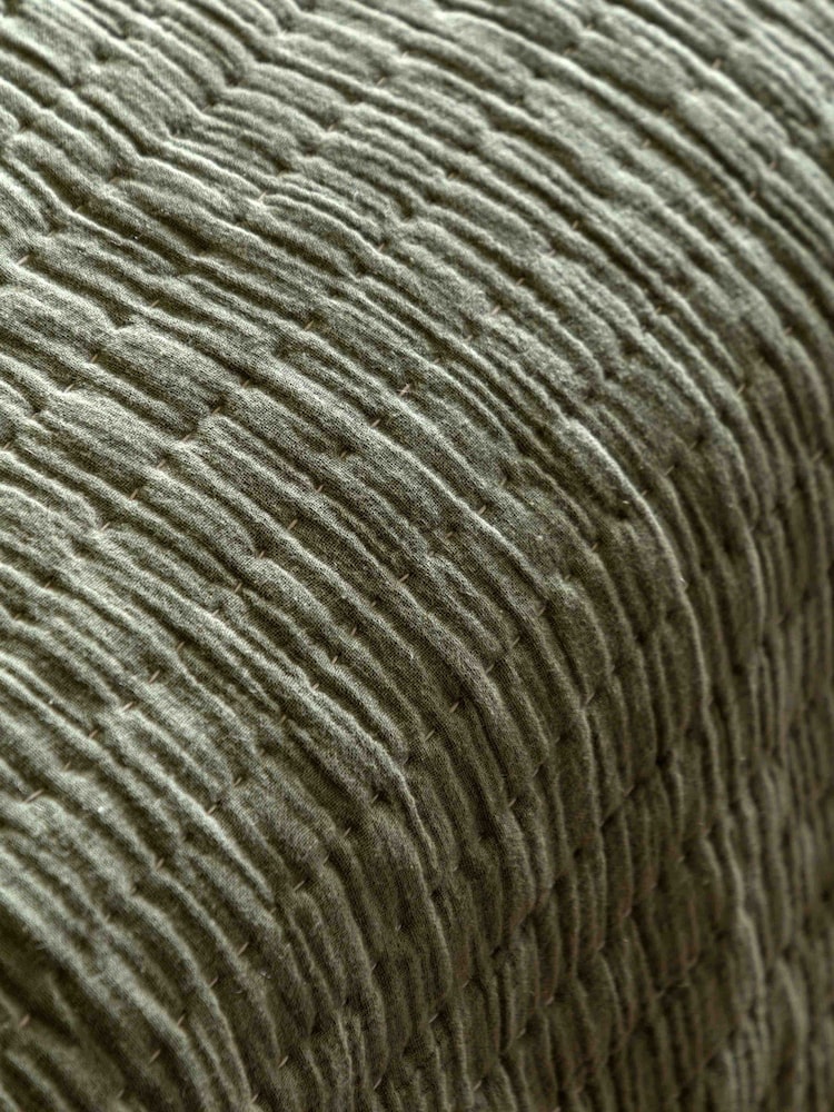 Gallery Home Green Sylvan Stitched Gauze Bedspread 2600x2400mm - Image 2 of 4