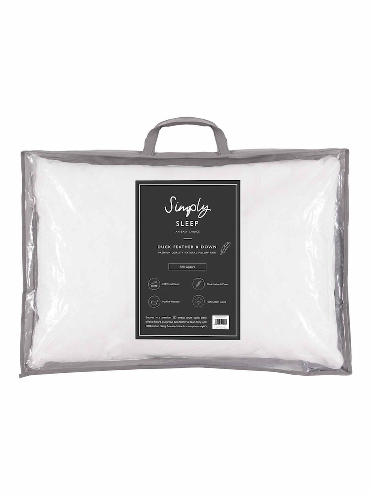 Gallery Home Serene Sleep Duck Feather & Down Pillow Pair - Image 6 of 6