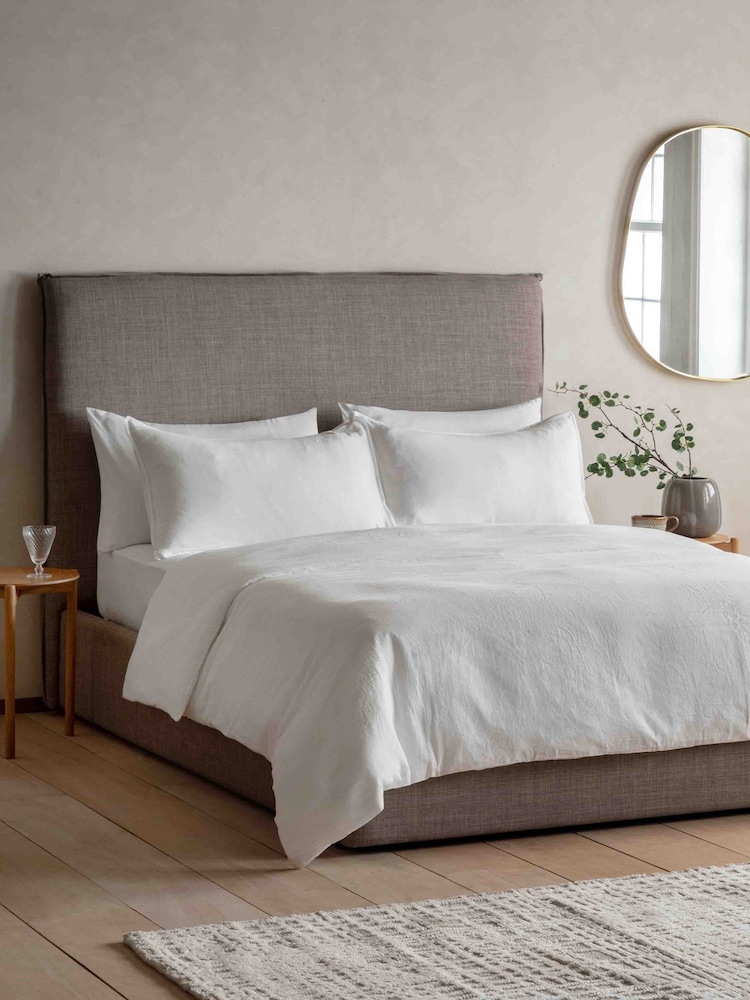 Gallery Home White Wisp Washed Cotton Quilt Cover Set - Image 1 of 4