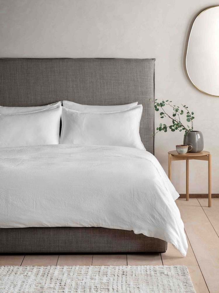 Gallery Home White Wisp Washed Cotton Quilt Cover Set - Image 2 of 4