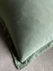 Gallery Home Sage Green Selection of 2 Flax Look Cushion 450x450mm - Image 2 of 4