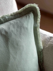 Gallery Home Sage Green Selection of 2 Flax Look Cushion 450x450mm - Image 3 of 4