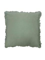 Gallery Home Sage Green Selection of 2 Flax Look Cushion 450x450mm - Image 4 of 4