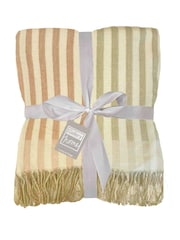 Gallery Home SageRust Juniper Stripe Throw with Tassels 1300x1700mm - Image 1 of 1