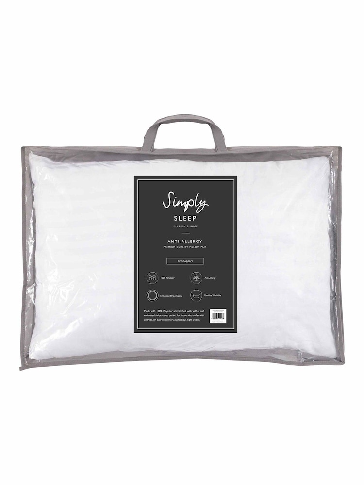 Gallery Home Serene Sleep Anti Allergy Pillow Pair - Image 6 of 6 Gallery Home Serene Sleep Anti Allergy Pillow Pair - Image 6 of 6