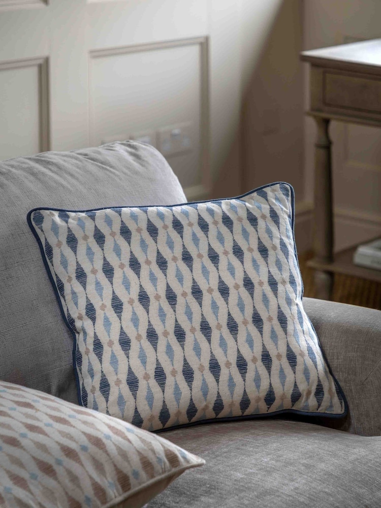 Gallery Home Blue Iconic Ikat Emb Cushion 450x450mm - Image 1 of 3 Gallery Home Blue Iconic Ikat Emb Cushion 450x450mm - Image 1 of 3