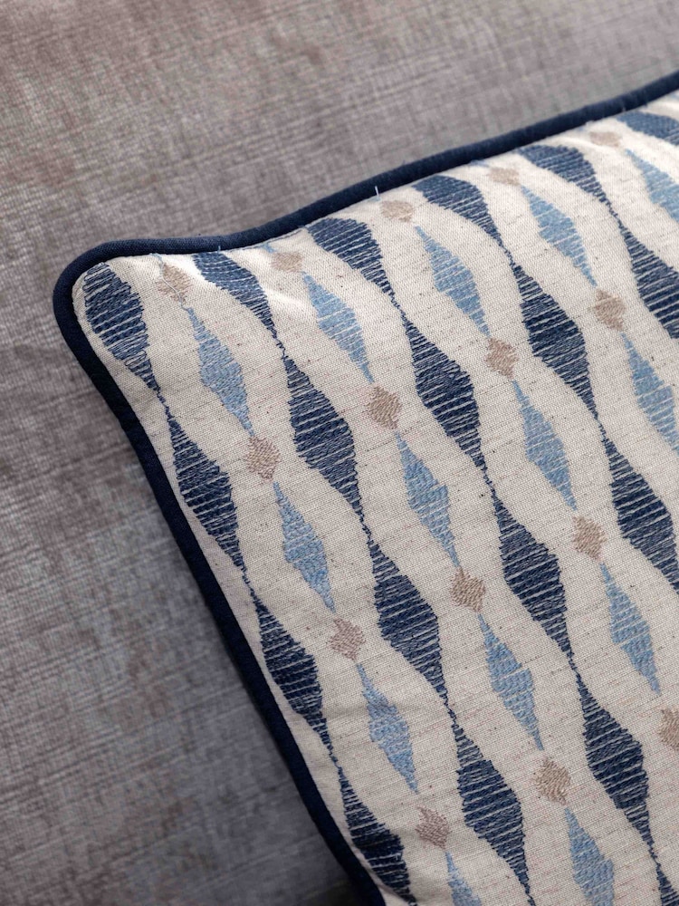Gallery Home Blue Iconic Ikat Emb Cushion 450x450mm - Image 3 of 3 Gallery Home Blue Iconic Ikat Emb Cushion 450x450mm - Image 3 of 3