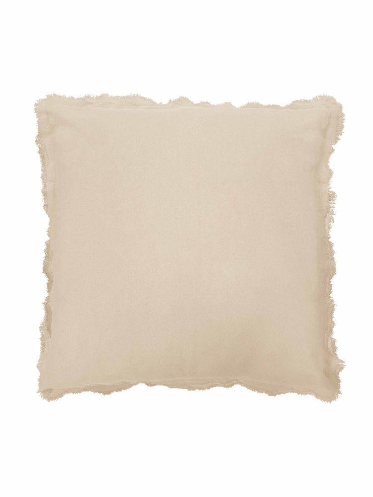 Gallery Home Cream Selection of 2 Flax Look Cushion 450x450mm - Image 4 of 4