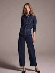 Mint Velvet Blue Barrel Leg Jeans - Image 4 of 7