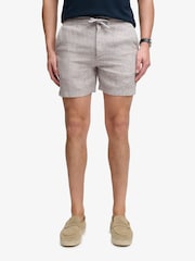 Superdry Grey The Merchant Store - Linen Shorts - Image 1 of 7