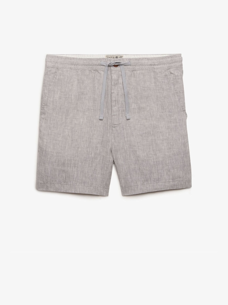 Superdry Grey The Merchant Store - Linen Shorts - Image 7 of 7