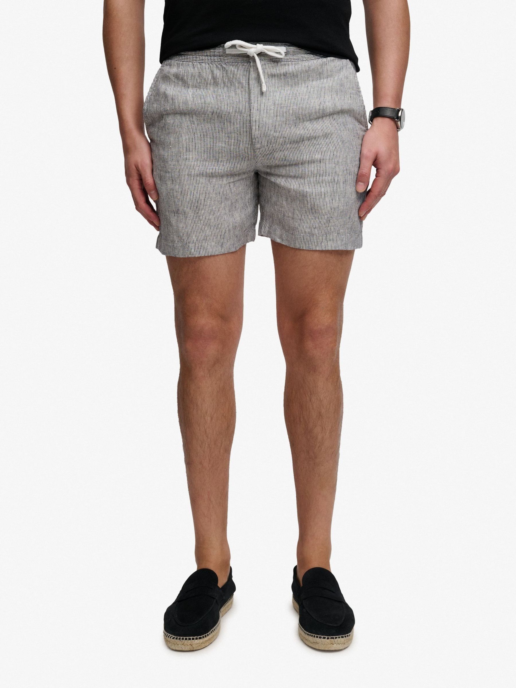 Superdry Men's Blue Linen Shorts - Image 2