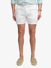Superdry White The Merchant Store - Linen Shorts - Image 1 of 7