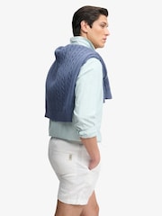 Superdry White The Merchant Store - Linen Shorts - Image 3 of 7