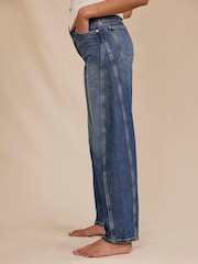 Mint Velvet Dark Blue Barrel Leg Jeans - Image 3 of 8