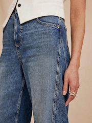 Mint Velvet Dark Blue Barrel Leg Jeans - Image 5 of 8