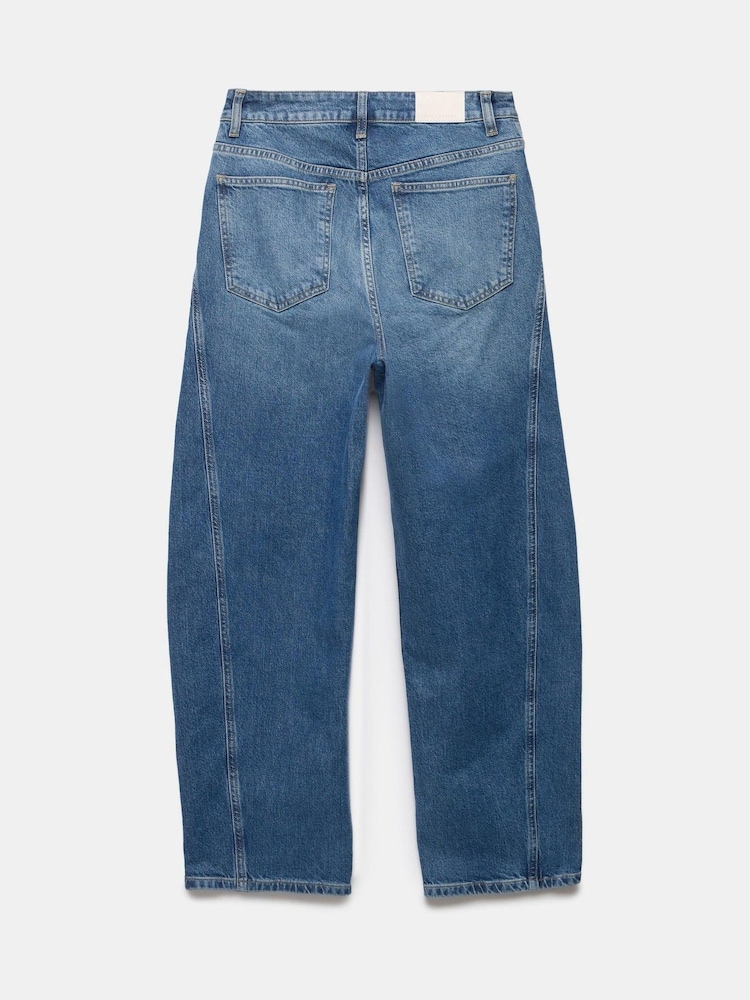 Mint Velvet Dark Blue Barrel Leg Jeans - Image 8 of 8