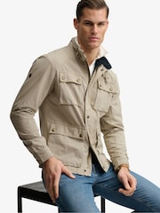 SUPERDRY Brown Merchant Ripstop Racer Jacket - Image 1 of 9
