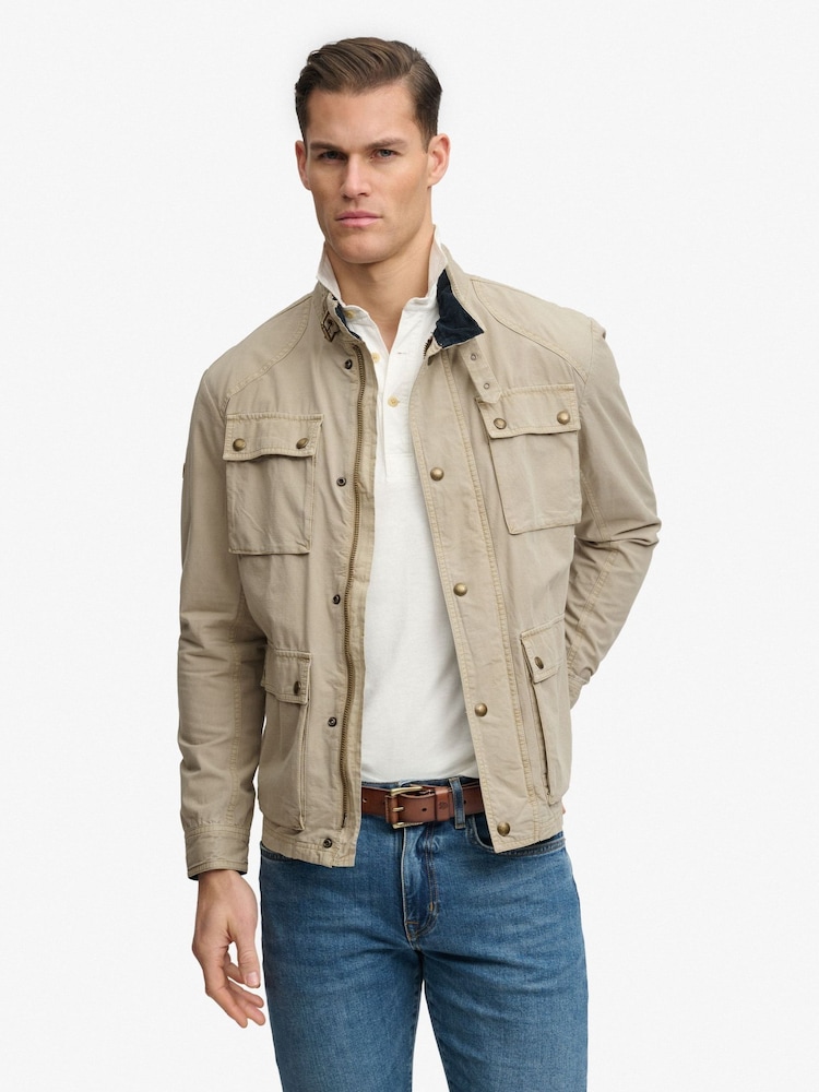 SUPERDRY Brown Merchant Ripstop Racer Jacket - Image 2 of 9
