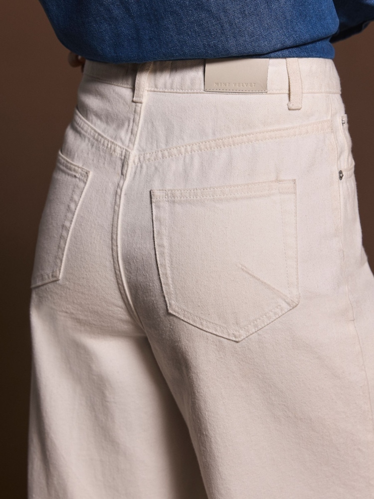 Mint Velvet White Wide Leg Jeans - Image 2 of 9